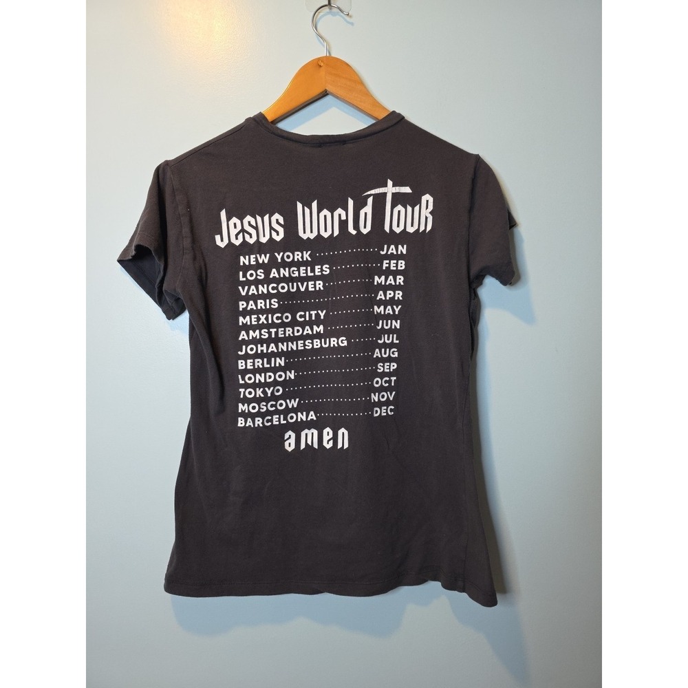Jesus World Tour graphic Tee S God Christian Prayer Bible religion Dirtee Laundr - Picture 3 of 5